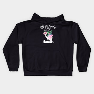 All you need is love and LLAMAS Kids Hoodie